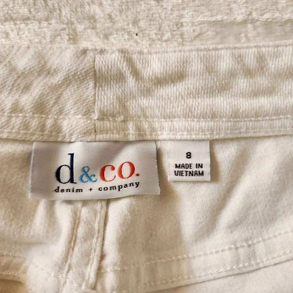 D&co. Denim & Company Women's Denim Bermuda Shorts Size 8
